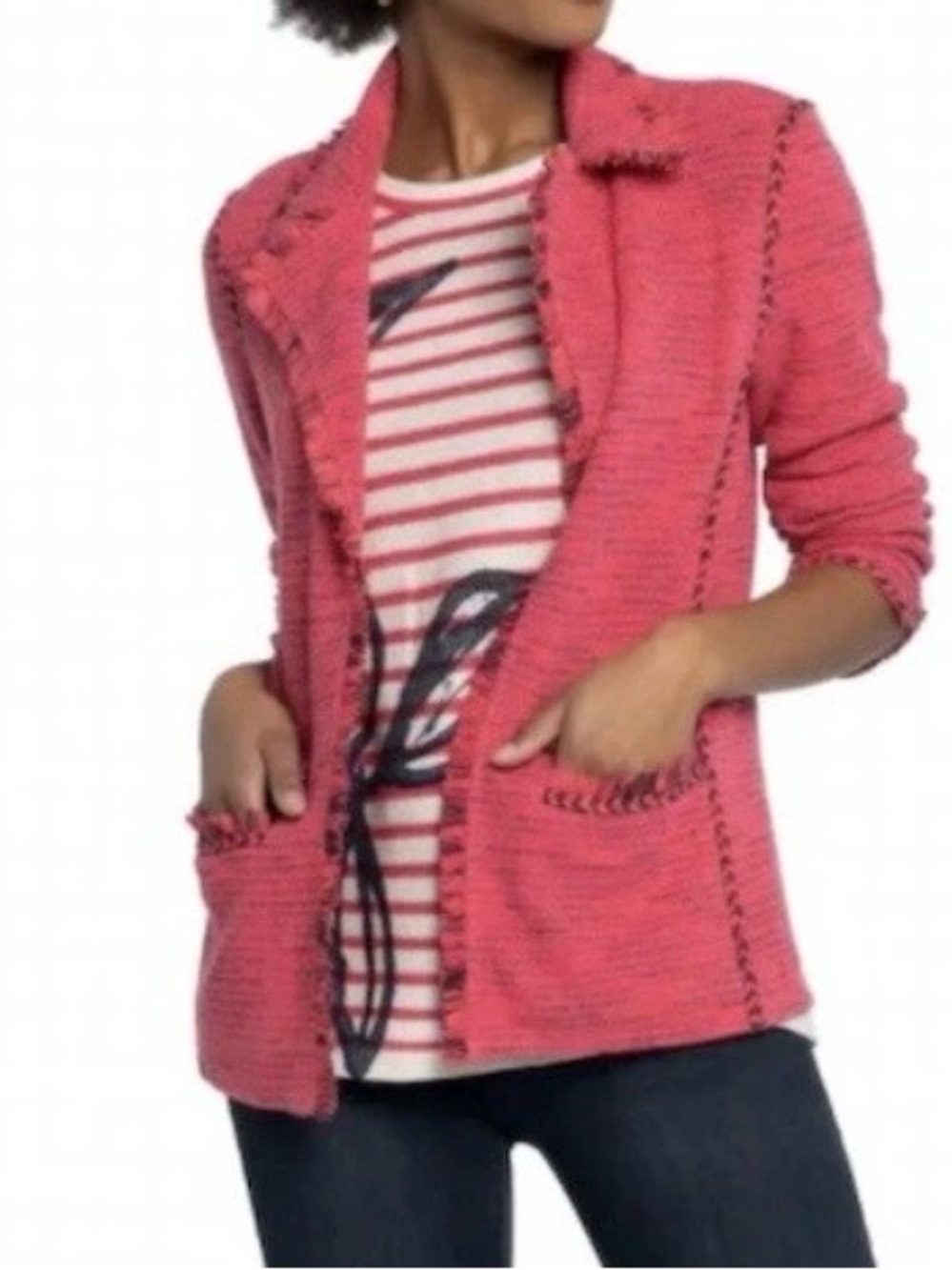 Nic + Zoe Women's
Beautiful,Stylish & Comfy Knit
Linen Blend Blazer/Jacket Small